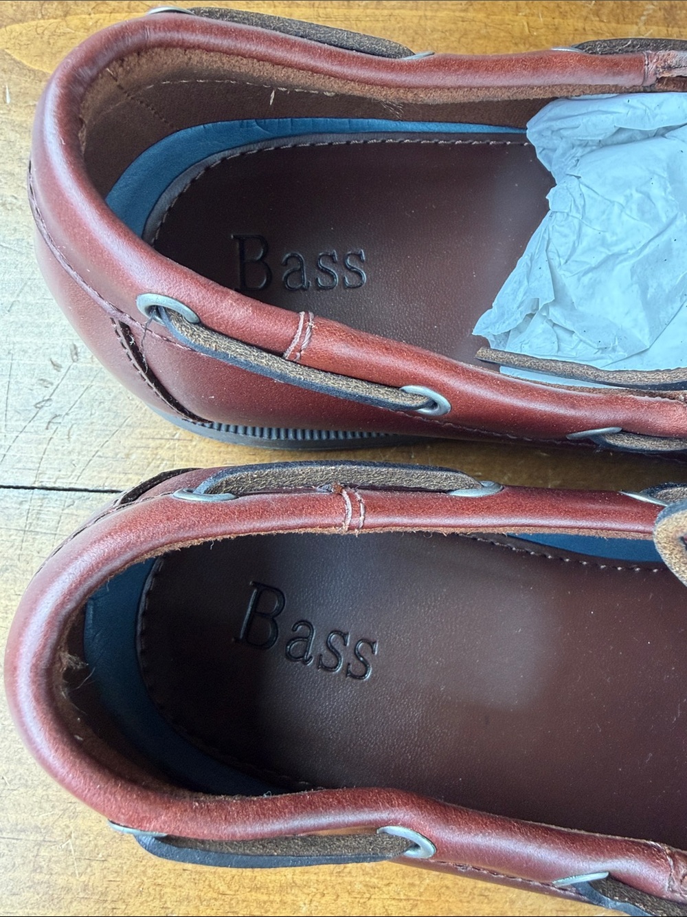 Bass Seafarer Brown Boat Shoe Slip On Sz 9 - Picture 6 of 13